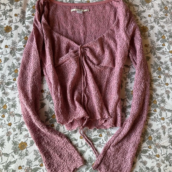 Urban outfitters kimichi blue Quinn lace long sleeve top - Picture 3 of 4